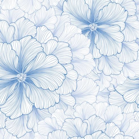 Floral background. Flower pattern. Flourish seamless texture vector