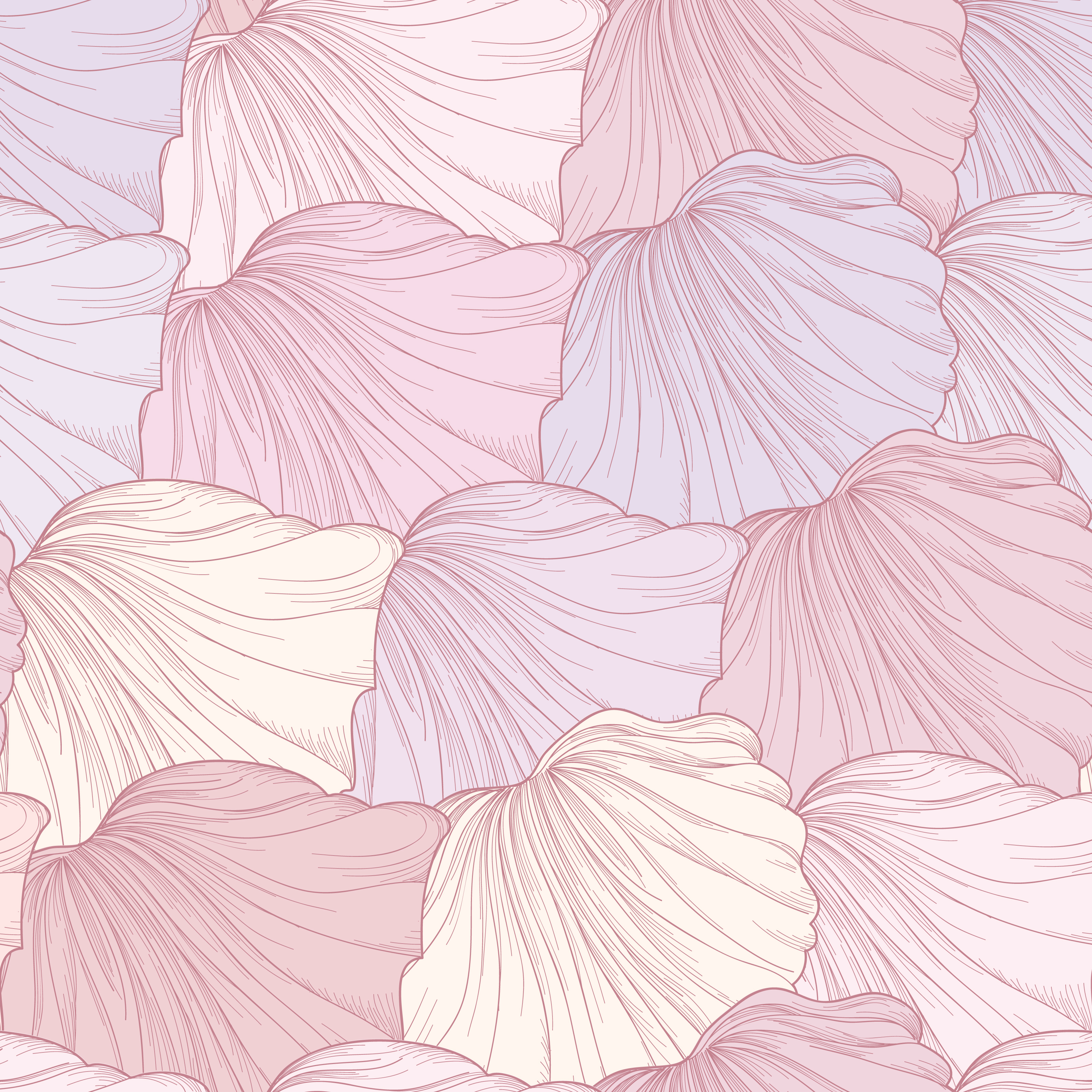 Download Floral seamless pattern, engraved flower petals. Flourish texture 523952 - Download Free Vectors ...