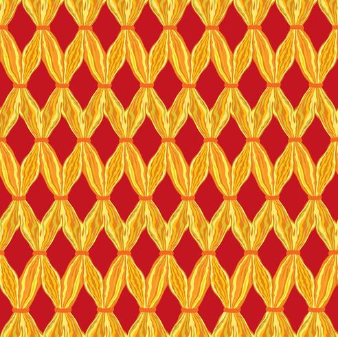 Abstract wavy line tile pattern. Wool fabric geometric ornament vector