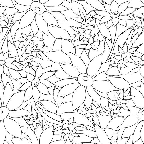 Floral seamless stylish pattern. Spring flower background vector