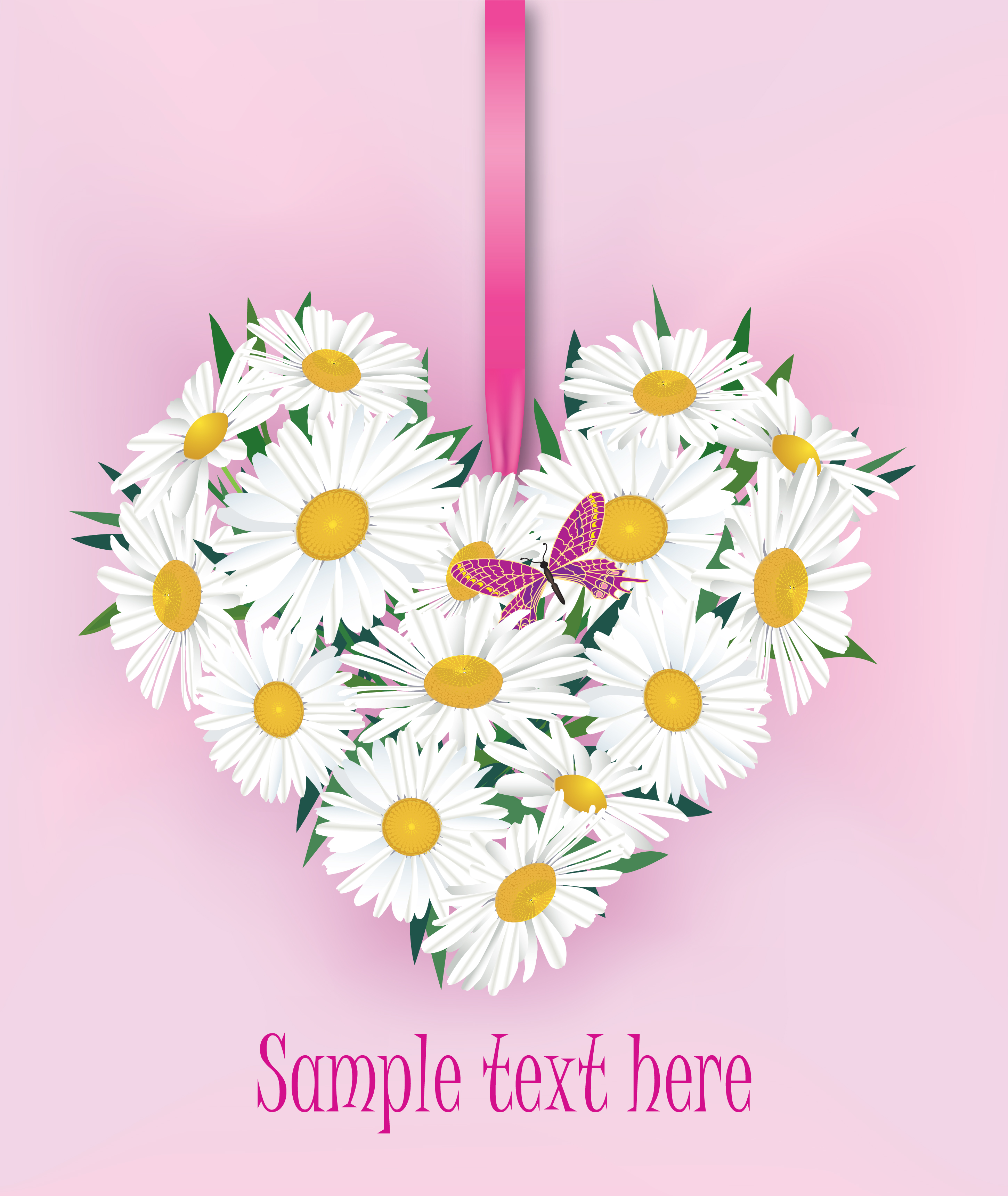 flower bouquet floral heart frame flourish summer