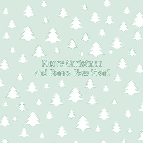 Merry Christmas greeting card design. Winter holiday snow background vector