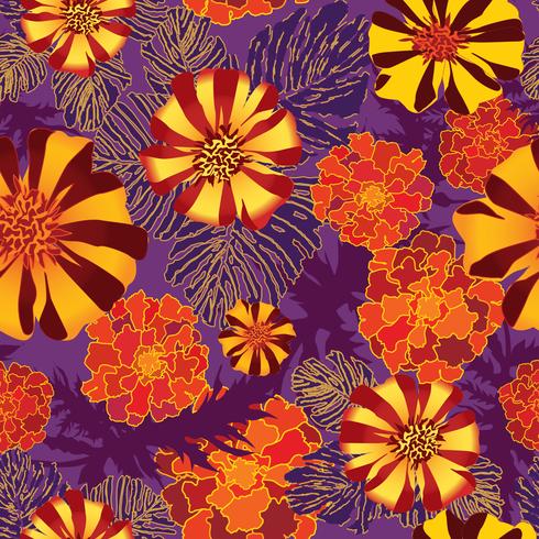 Floral seamless pattern. Flower background. Flourish garden vector