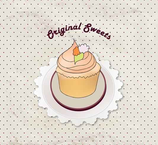 Cake. Cafe Menu Background. Bakery Label. Sweet, Dessert Poster vector