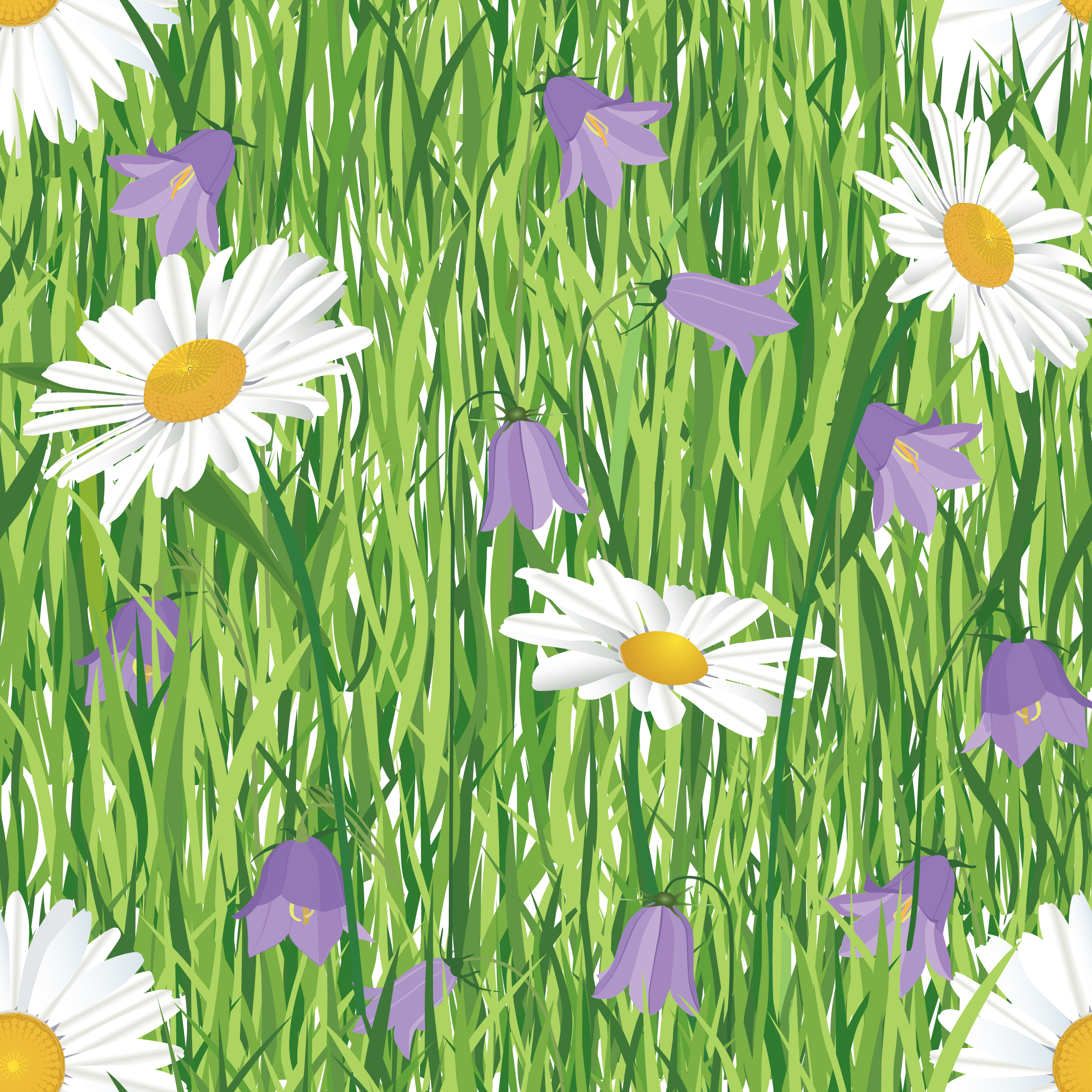 Download Floral seamless pattern. Meadow summer flowers 524072 ...
