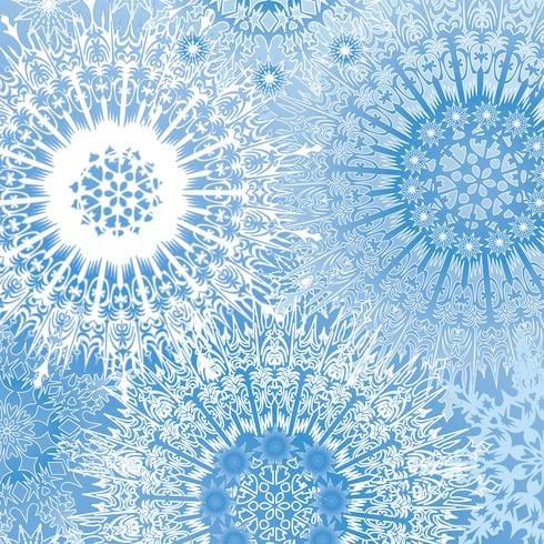 Snow pattern. Christmas Winter holiday snowflakes background vector