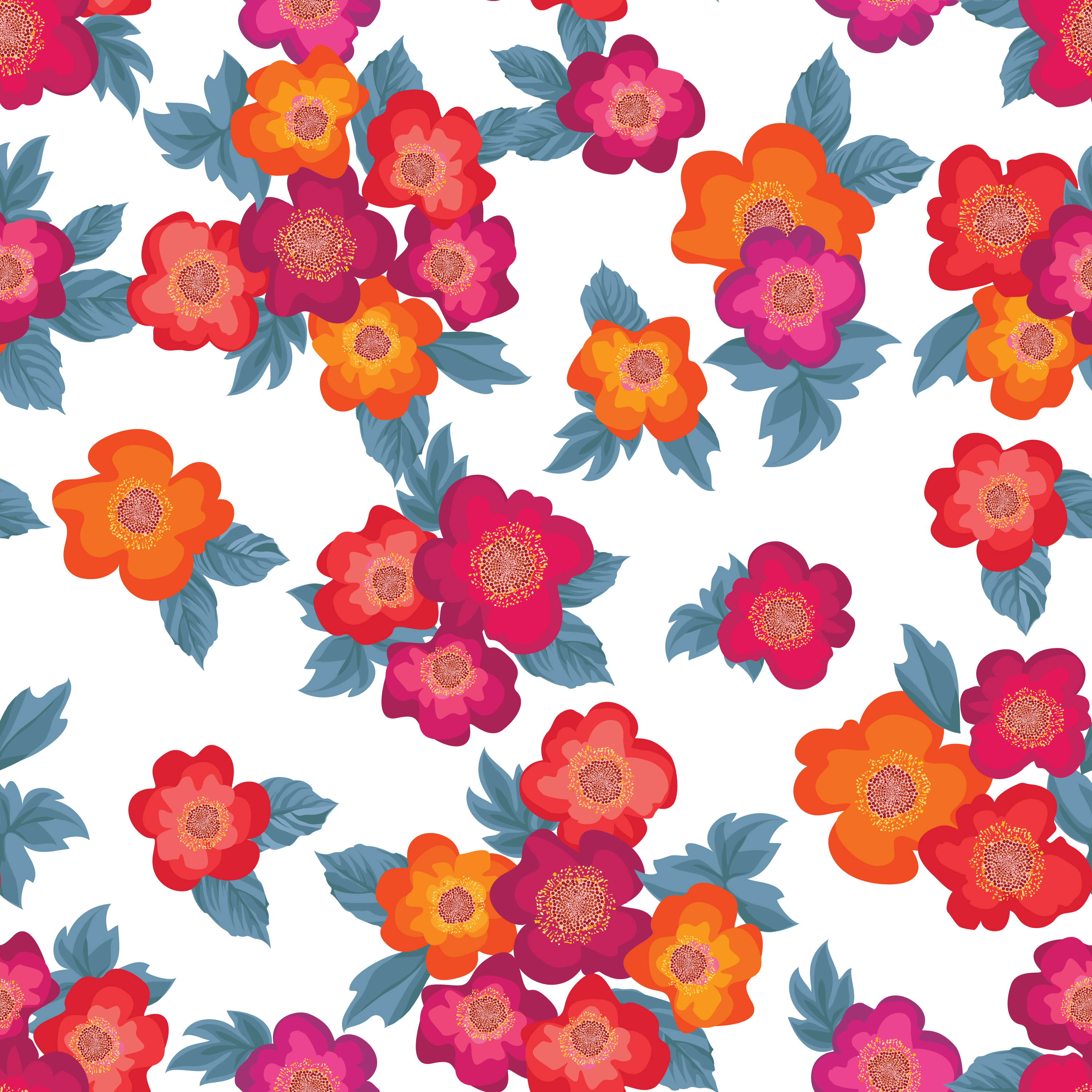 Download Floral seamless pattern. Flower background. Flourish garden texture - Download Free Vectors ...