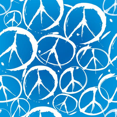 seamless pattern with multicolor symbols of peace vector