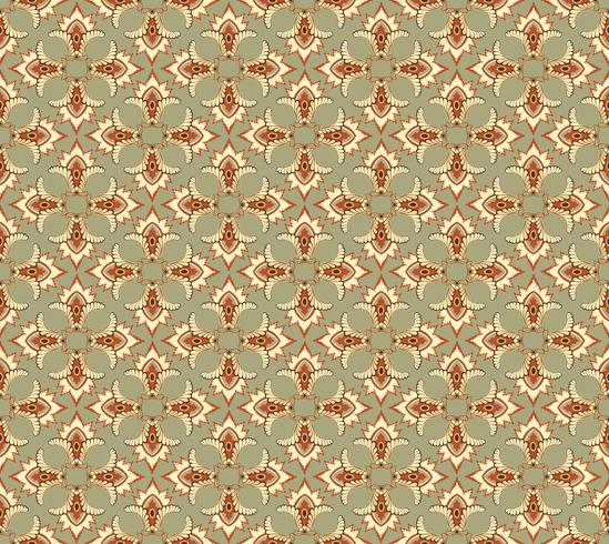 Seamless flower pattern Abstract floral ornament. Oriental fabric texture vector