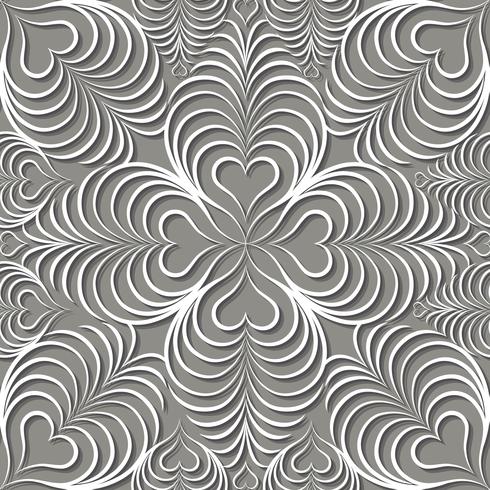 Arabic swirl line ornament. Oriental floral seamless pattern vector