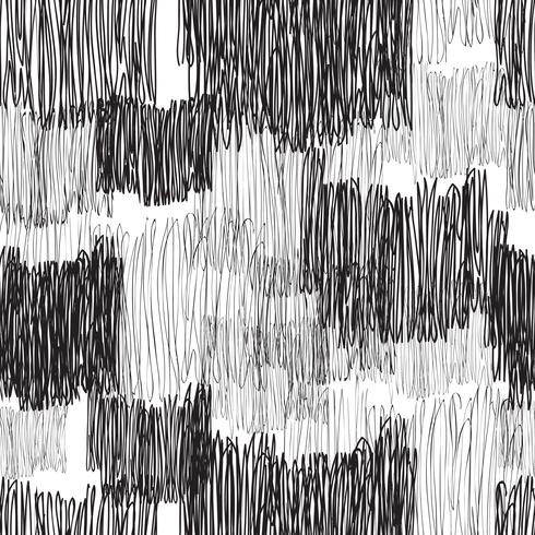 Abstract geometric seamless pattern. Line drawn tile texture vector