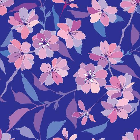 Floral seamless pattern. Flower background. vector