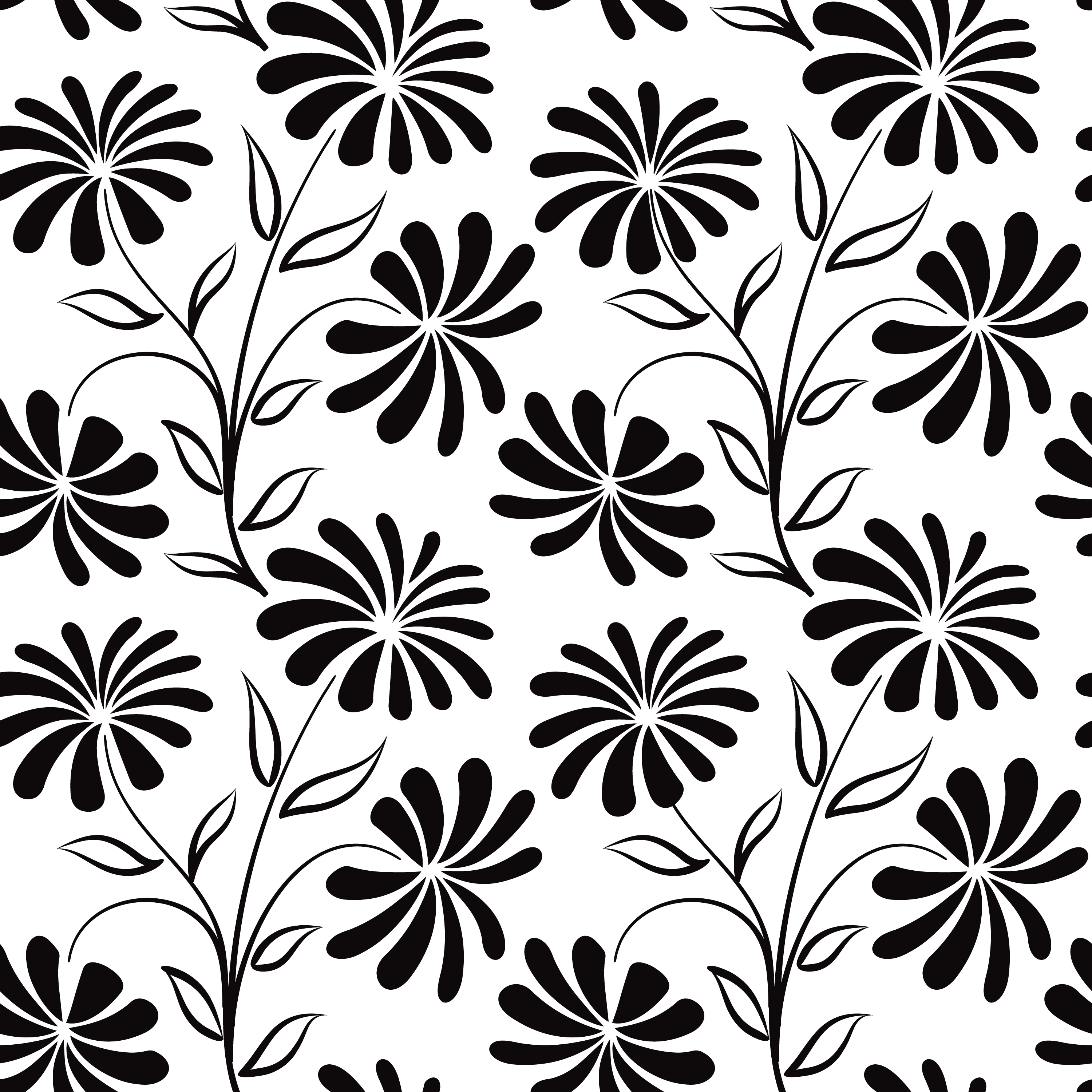 Floral Seamless Pattern Flower Background Engraved Texture 524208 Vector Art At Vecteezy 