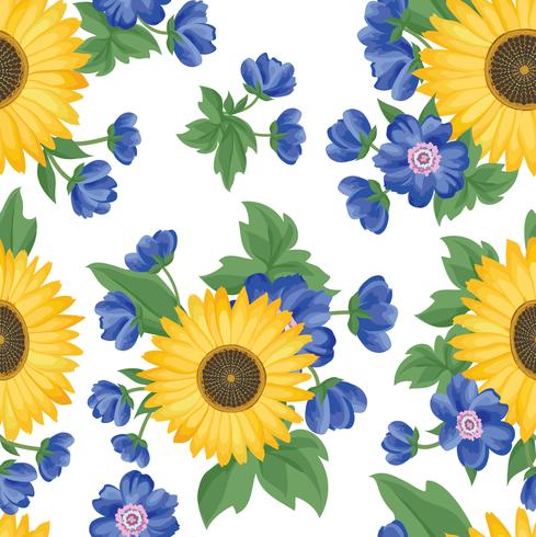 Floral seamless pattern. Flower background. Flourish garden vector