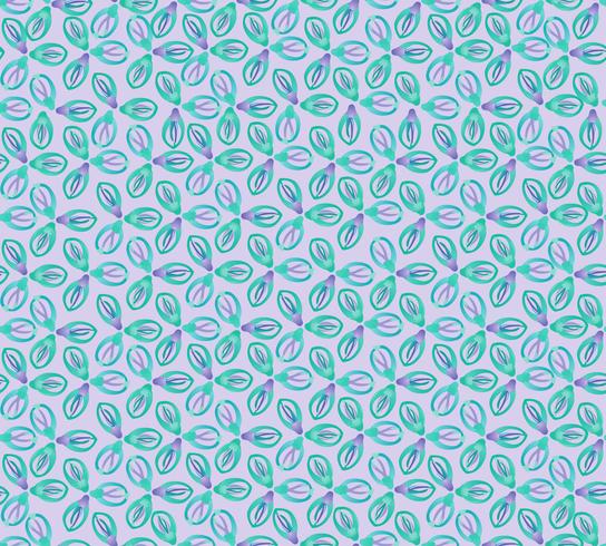 Abstract oriental floral tile pattern. Geometric ornament vector