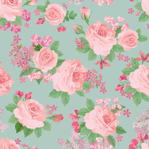 Floral seamless pattern. Flower background. Garden texture vector