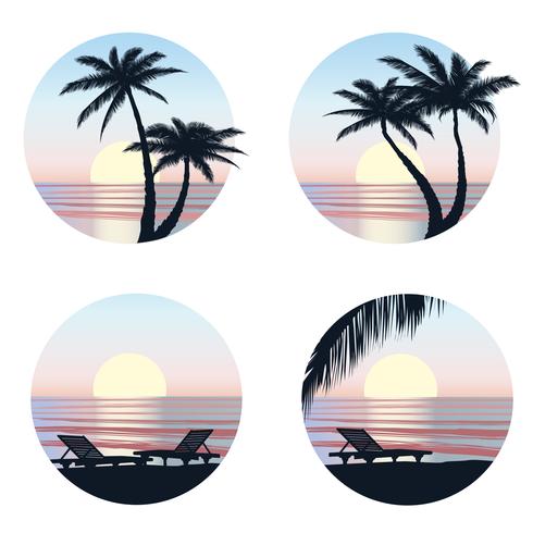 Summer holidays background. Seaside View. Beach resort wallpaper vector