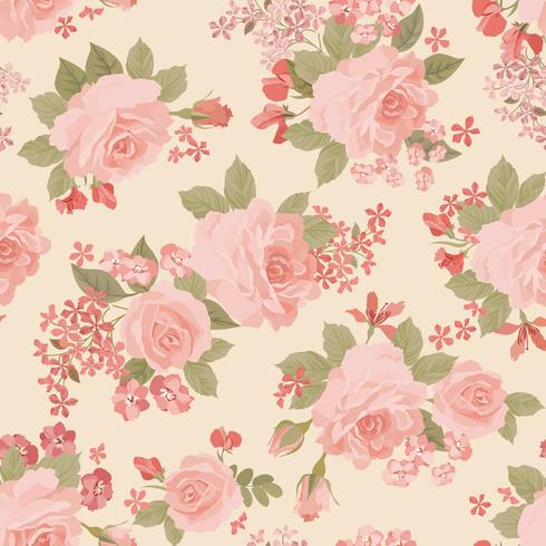 Floral seamless pattern. Flower background. Flourish garden texture vector