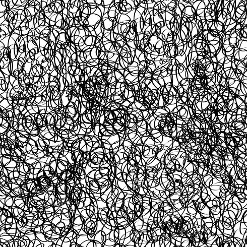 Abstract seamless pattern. Scribble chaotic line doodle texture vector