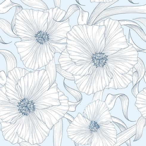 Floral seamless pattern. Flower background. Flourish garden texture vector