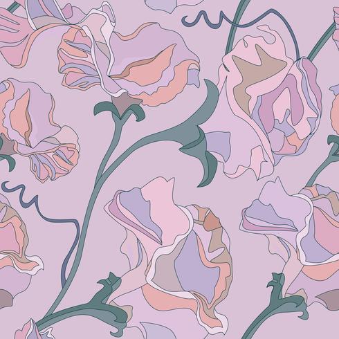 Floral seamless pattern. Flower background. vector