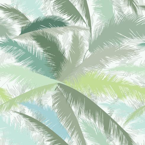 Floral pattern. Palm tree leaves. Summer tropical seamless texture vector