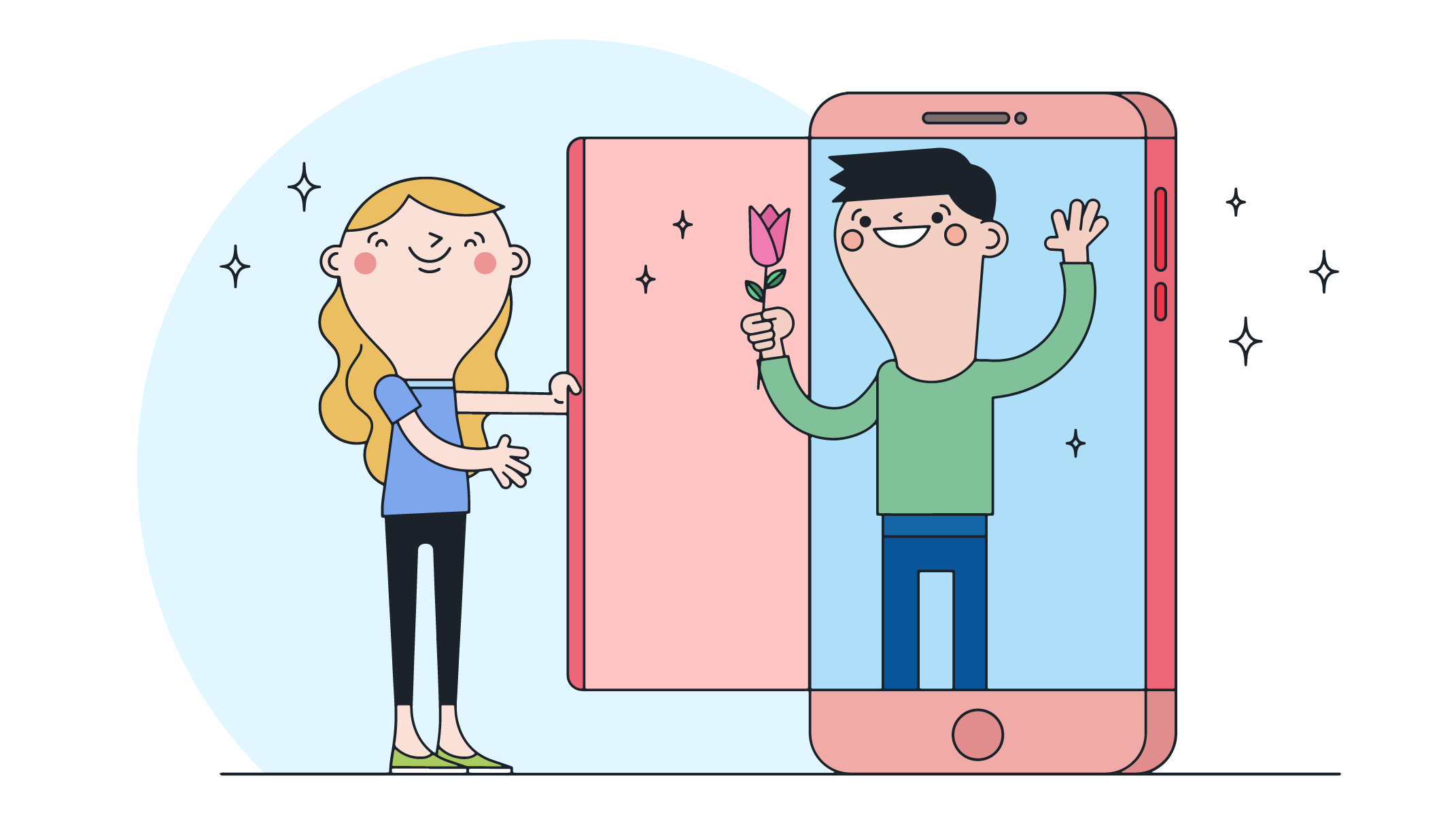 Royalty-Free (RF) Online Dating Clipart, Illustrations, Vector Graphics #1 online dating clipart