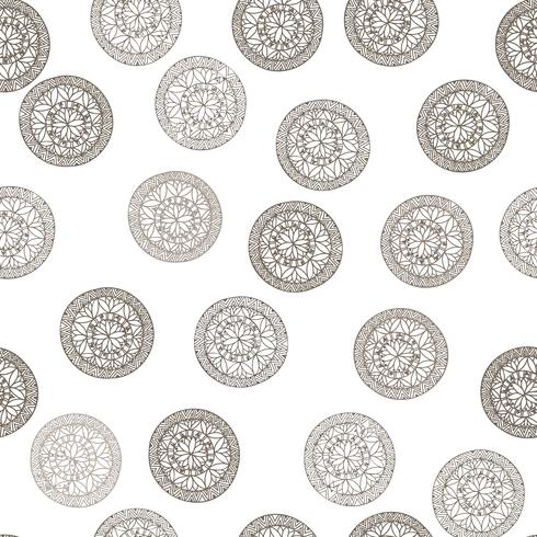 Abstract geometric pattern. Floral circle oriental ethnic background. vector