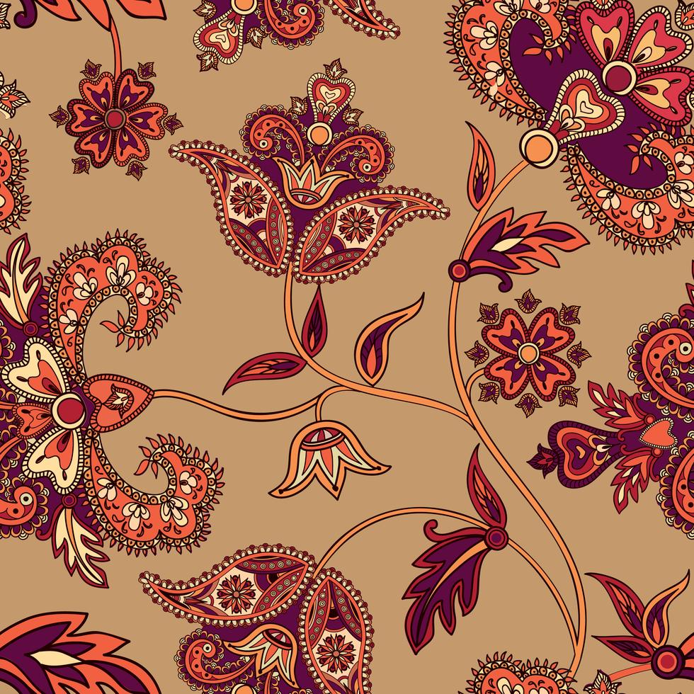 Asian seamless pattern. Floral background. Wonderland flowers 524442 ...