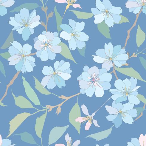 Floral seamless pattern. Flower background. vector