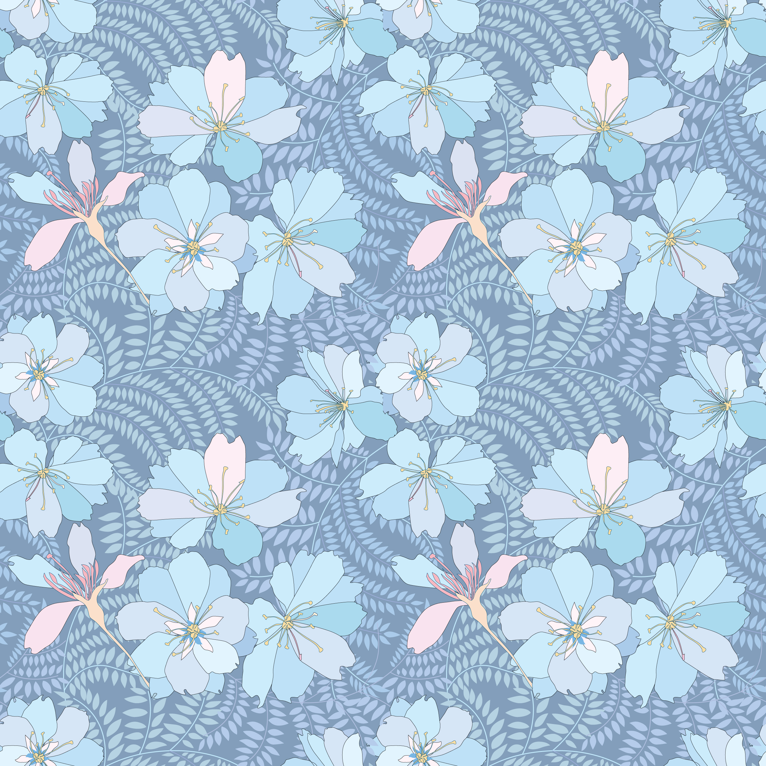 Floral seamless pattern. Flower background. Flourish garden texture