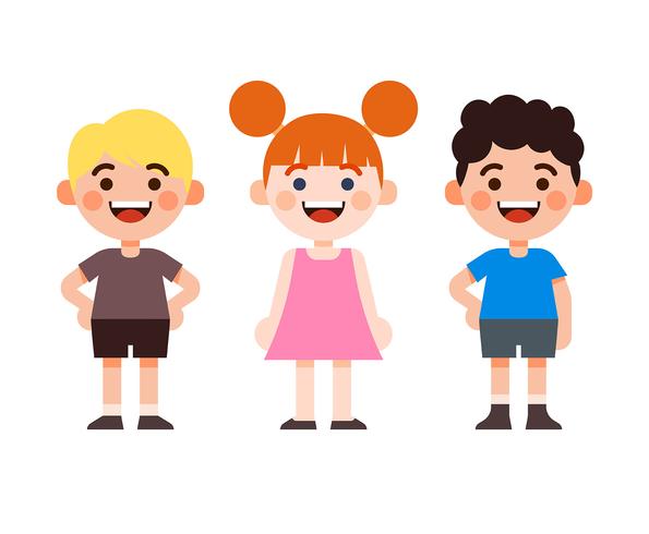 Children Character Set vector