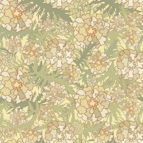 Floral pattern. Flowers, leaves seamless background. Nature texture vector