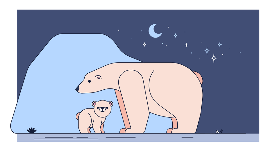 Vector de oso polar