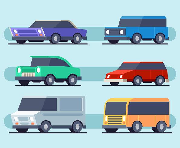 Conjunto de imágenes prediseñadas de transporte vector