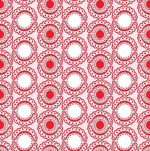 Abstract oriental floral tile pattern. Geometric ornament vector