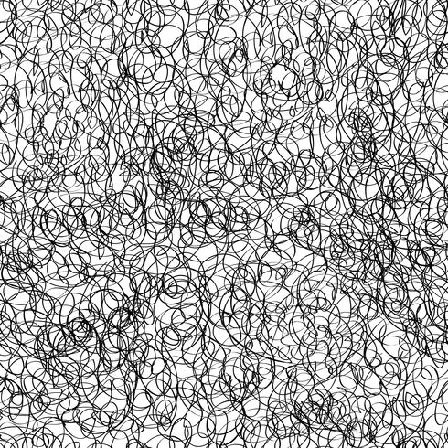 Abstract seamless pattern. Scribble chaotic line doodle texture vector