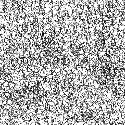 Abstract seamless pattern. Scribble chaotic line doodle texture vector