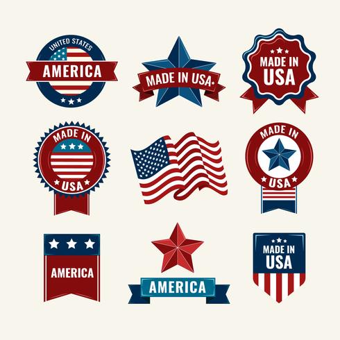 Etiquetas americanas vintage vector