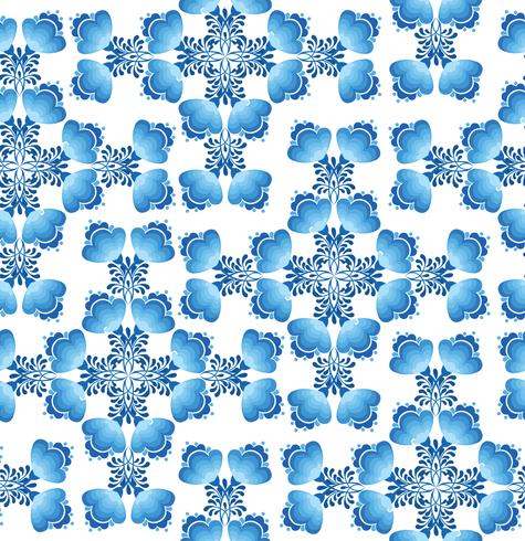 Swirl floral seamless pattern. Ornamental background in russian style. vector