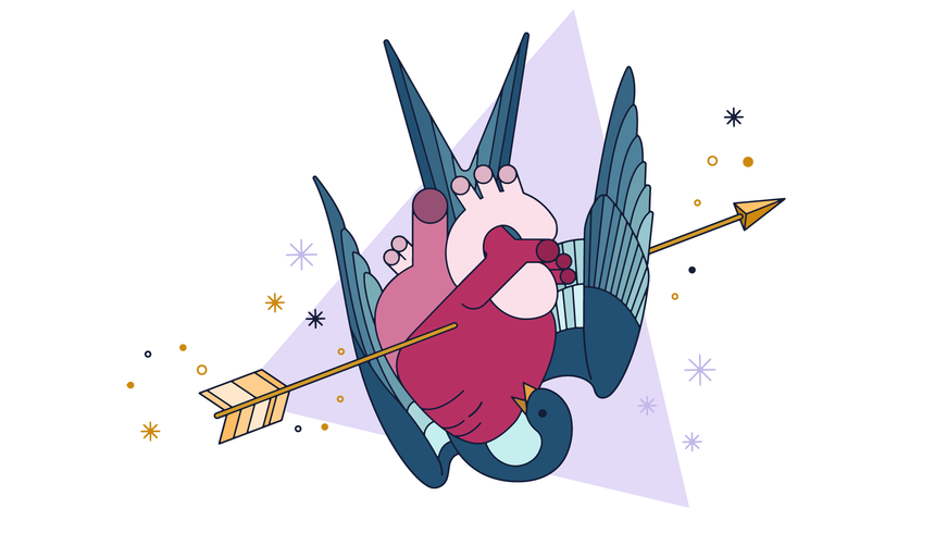 Winged Heart Vector