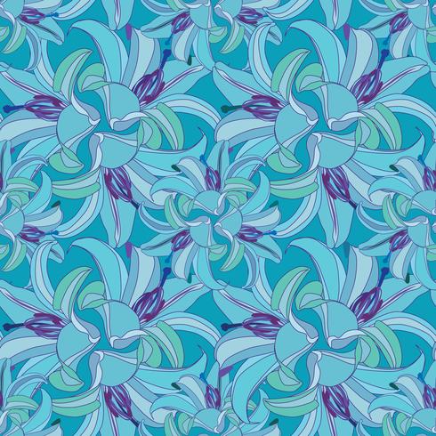 Floral pattern. Flower seamless background. Flourish ornamental garden vector