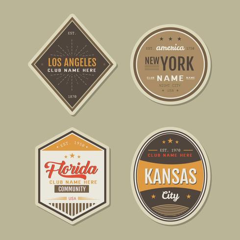 Retro Badges Vector