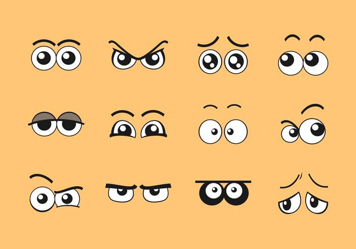 Cartoon Eyes Vector Set