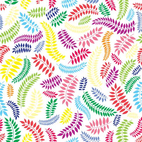 Floral leaves seamless pattern. Nature ornamental background vector