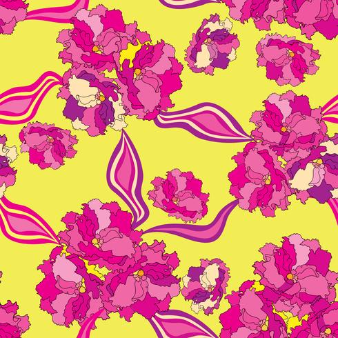 Floral seamless pattern. Flower background. Flourish garden texture vector