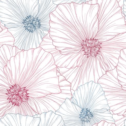 Floral seamless pattern. Flower background. Flourish garden texture vector