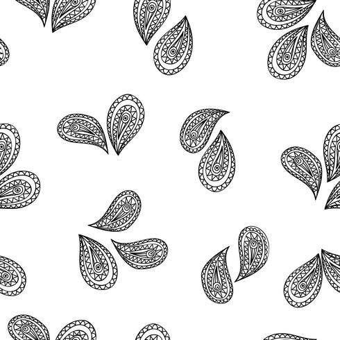 Abstract geometric pattern. Floral leaf oriental ethnic background. vector