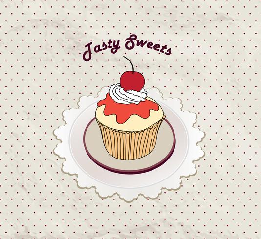 Cake. Cafe Menu Background. Bakery Label. Sweet, Dessert Poster vector