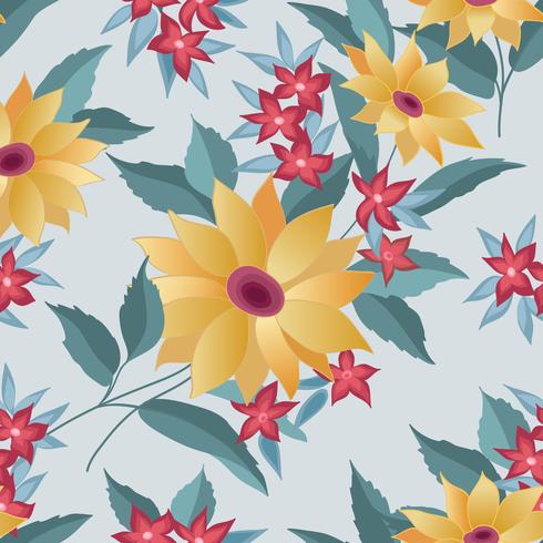 Floral seamless stylish pattern. Spring flower background vector